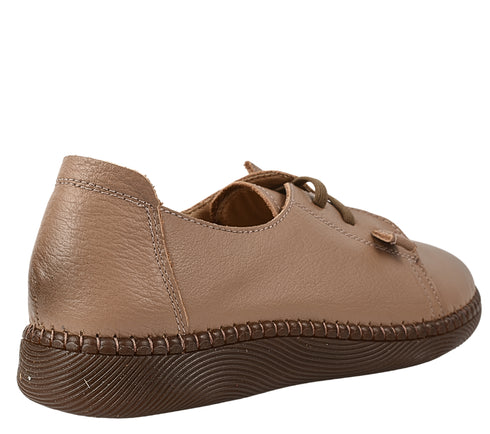 Pantofi casual, dama, FORMAZIONE, D3366B bej, piele naturala